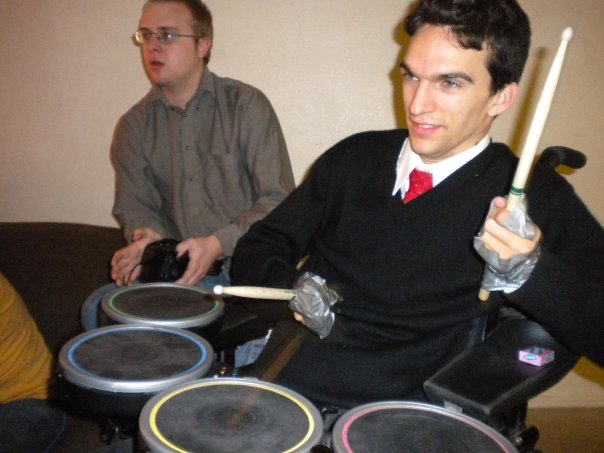Yeah, I can totally play the drums in rockband (um, if you duct tape the sticks in my hands, and someone plays the pedal...)