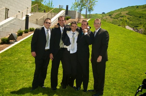 At Landon's wedding we decided to take a 'standing' picture of me haha.